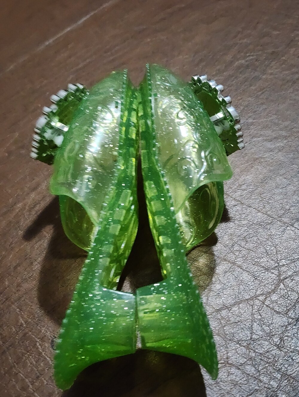 Green Jelly Princess Slippers with Portrait Medallions - Picture 5 of 9